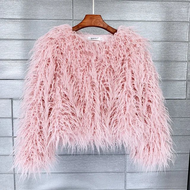 Fuzzy Faux Fur Short Coat