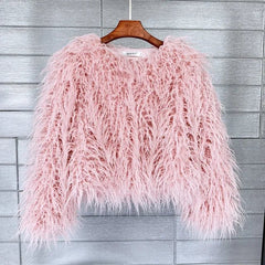 Fuzzy Faux Fur Short Coat
