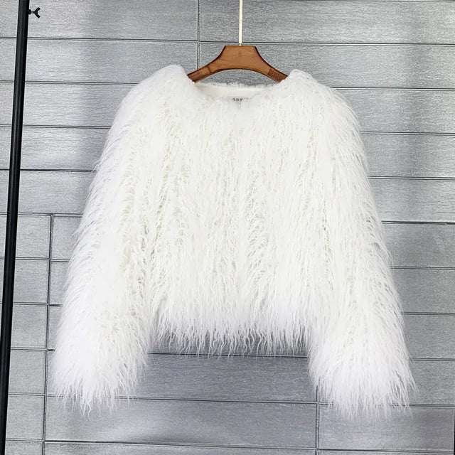 Fuzzy Faux Fur Short Coat