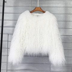 Fuzzy Faux Fur Short Coat