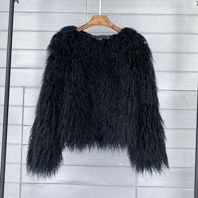 Fuzzy Faux Fur Short Coat