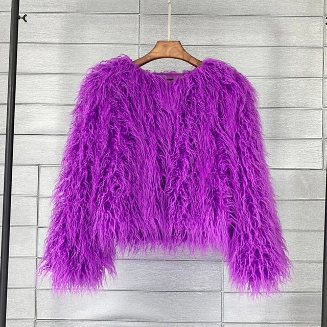 Fuzzy Faux Fur Short Coat