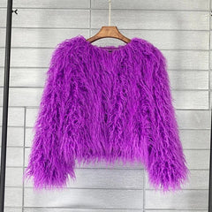 Fuzzy Faux Fur Short Coat