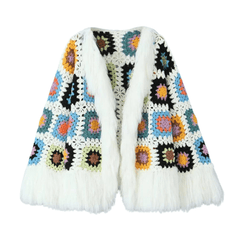 Geometric Large Knit Sweater