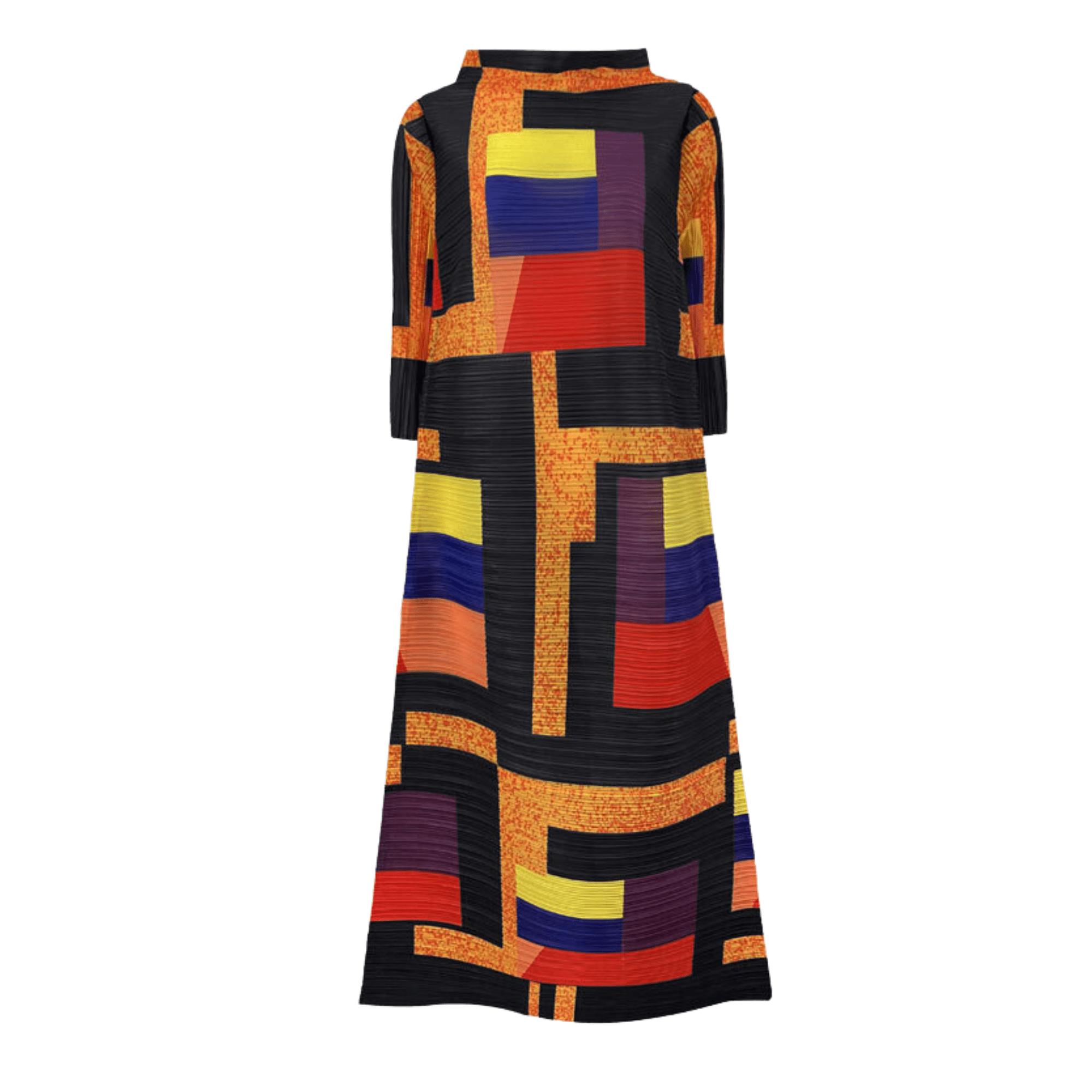 Geometric Pleated Dress