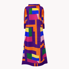 Geometric Pleated Dress