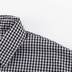 Gingham Print Peasant Sleeves Shirt