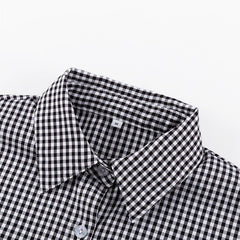 Gingham Print Peasant Sleeves Shirt