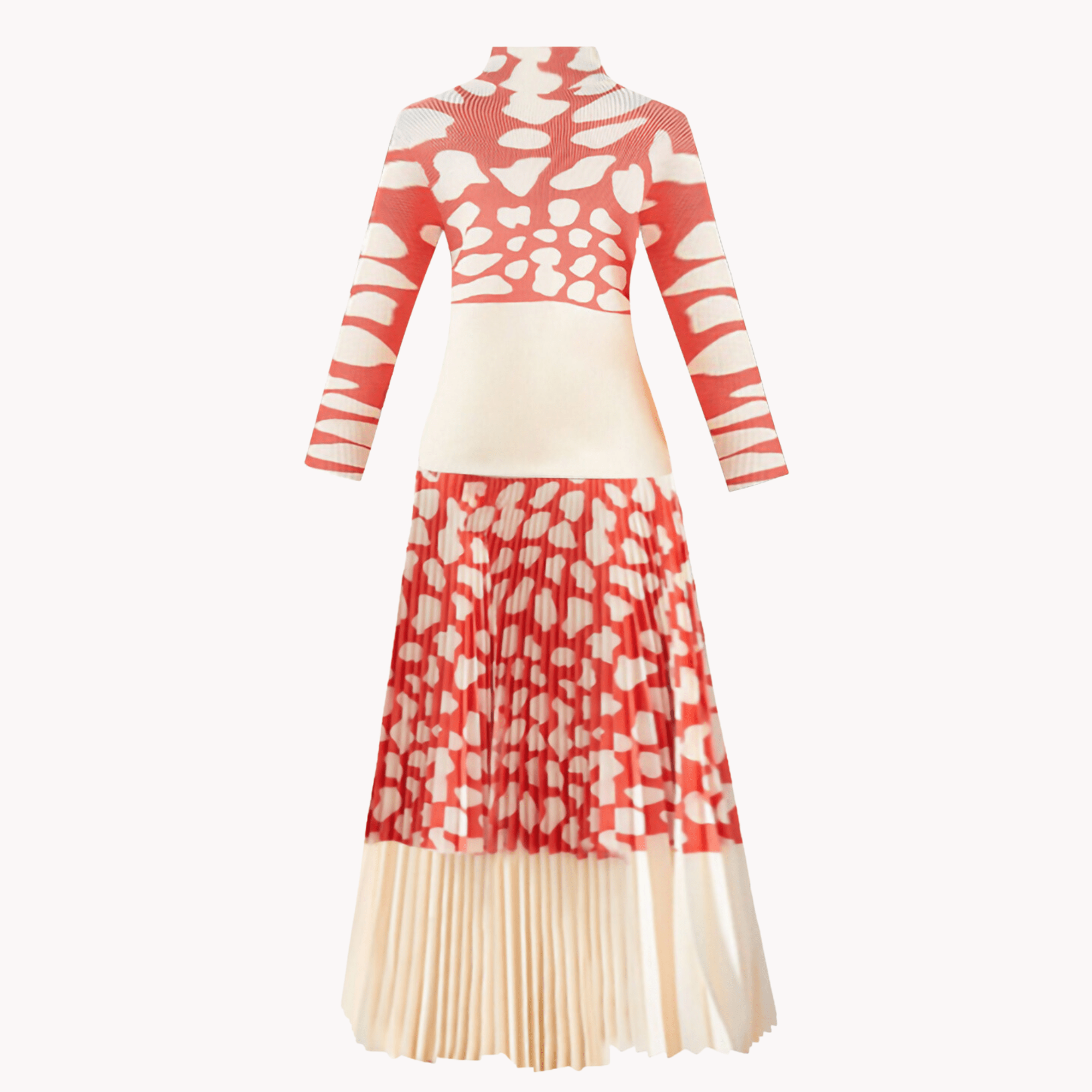 Giraffe Print Pleated Set - @angodiva