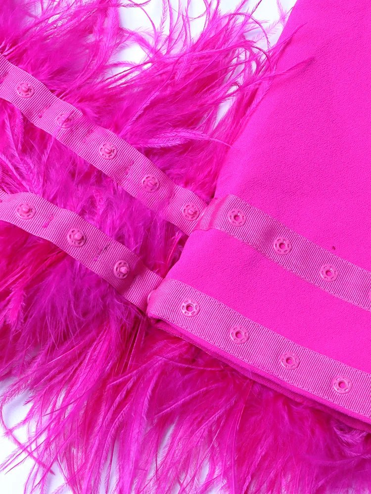 Glam Shawl Lapel Feathered Cuff Blazer