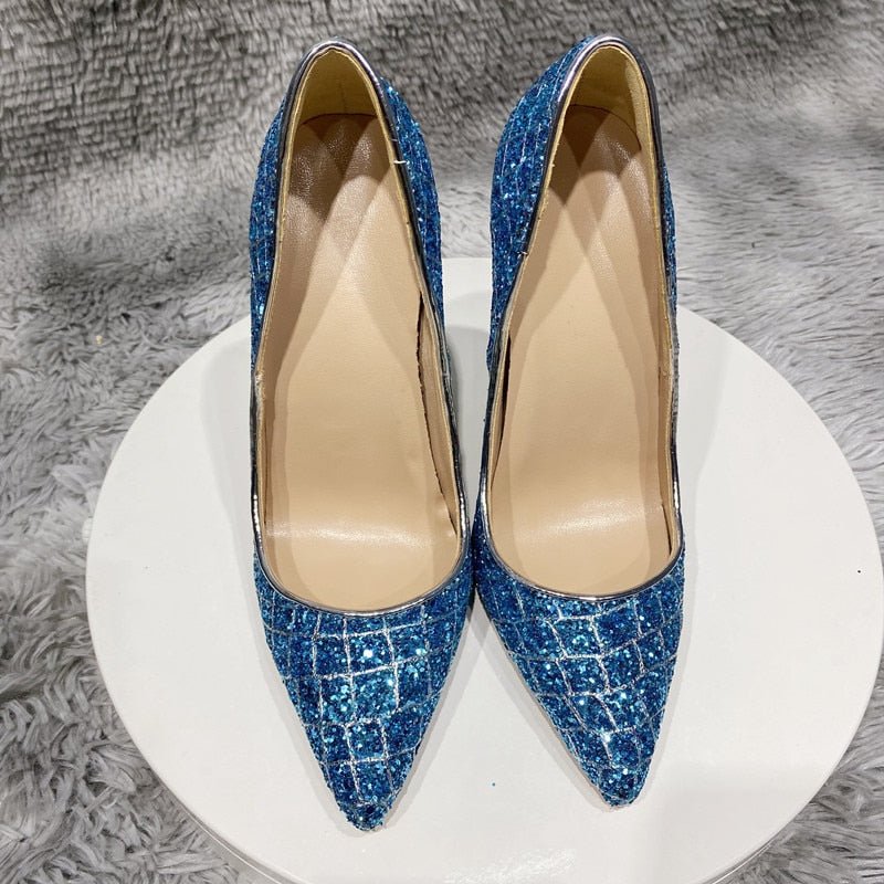 Glittery Crocodile Effect Pumps