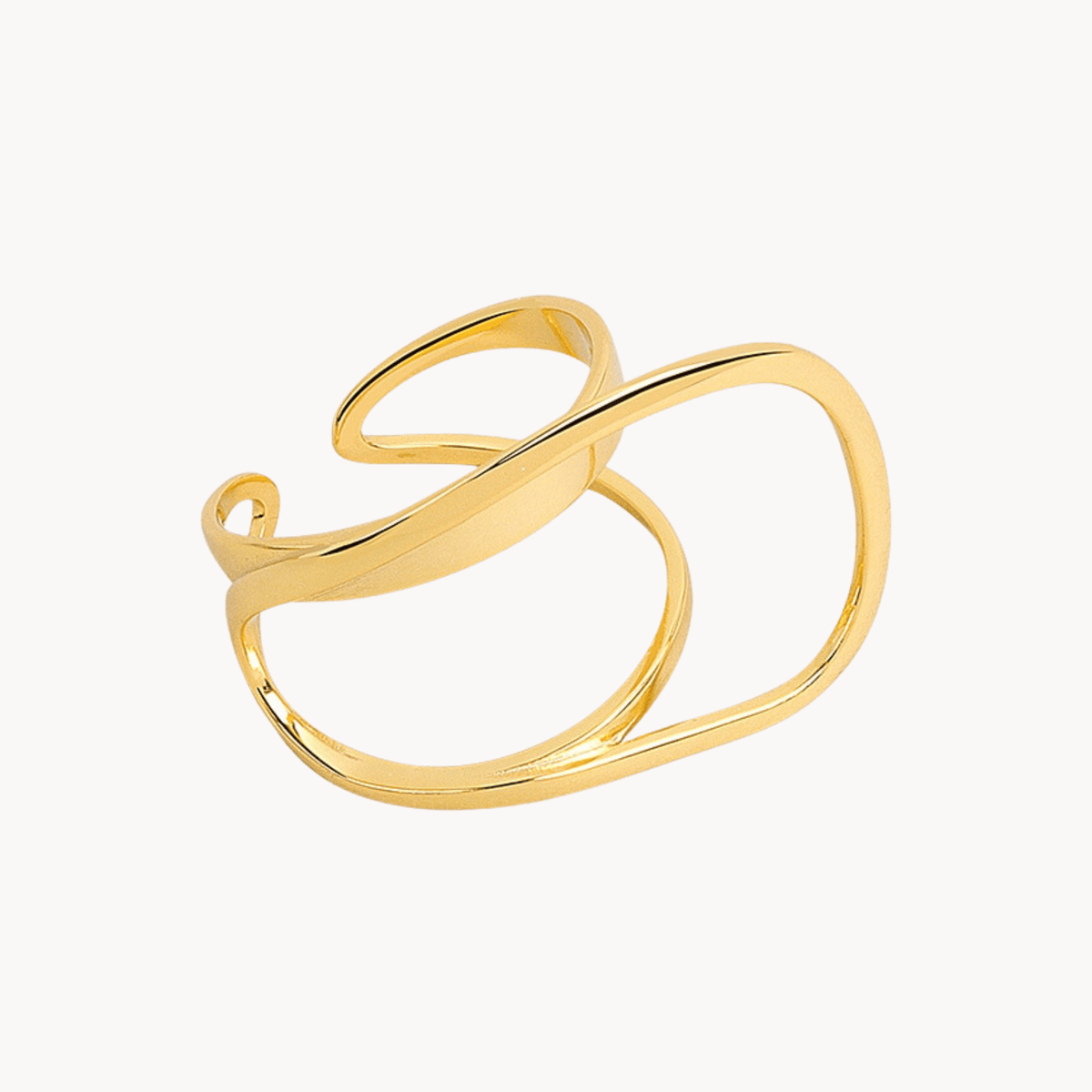 Glossy Swirl Resizable Ring