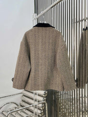Gold Buttons Wool Blazer