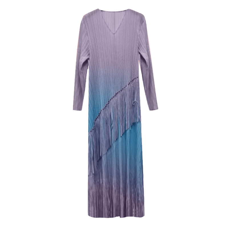 Gradient Fringe Tassel Dress