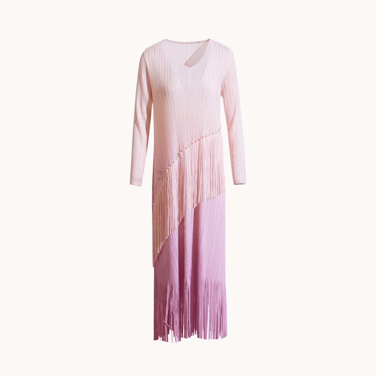 Gradient Fringe Tassel Dress