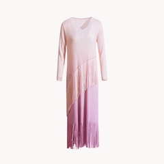 Gradient Fringe Tassel Dress
