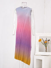 Gradient Pleated Dress