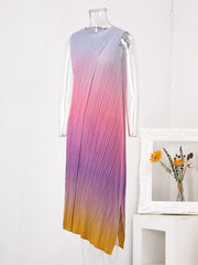 Gradient Pleated Dress