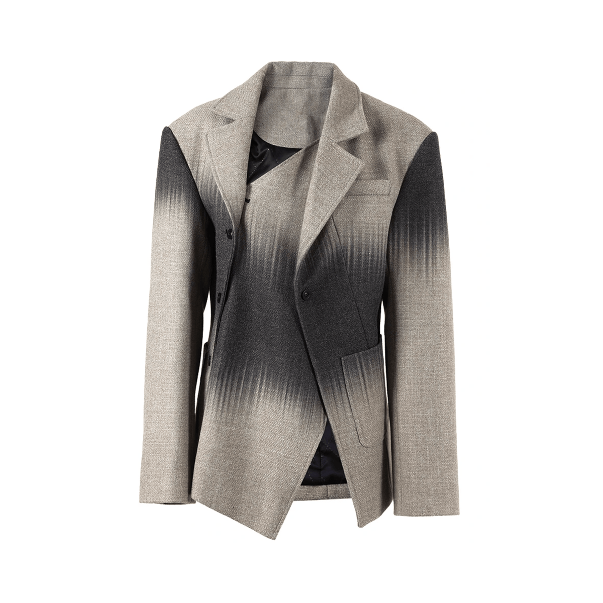 Gradient Print Woolen Blazer