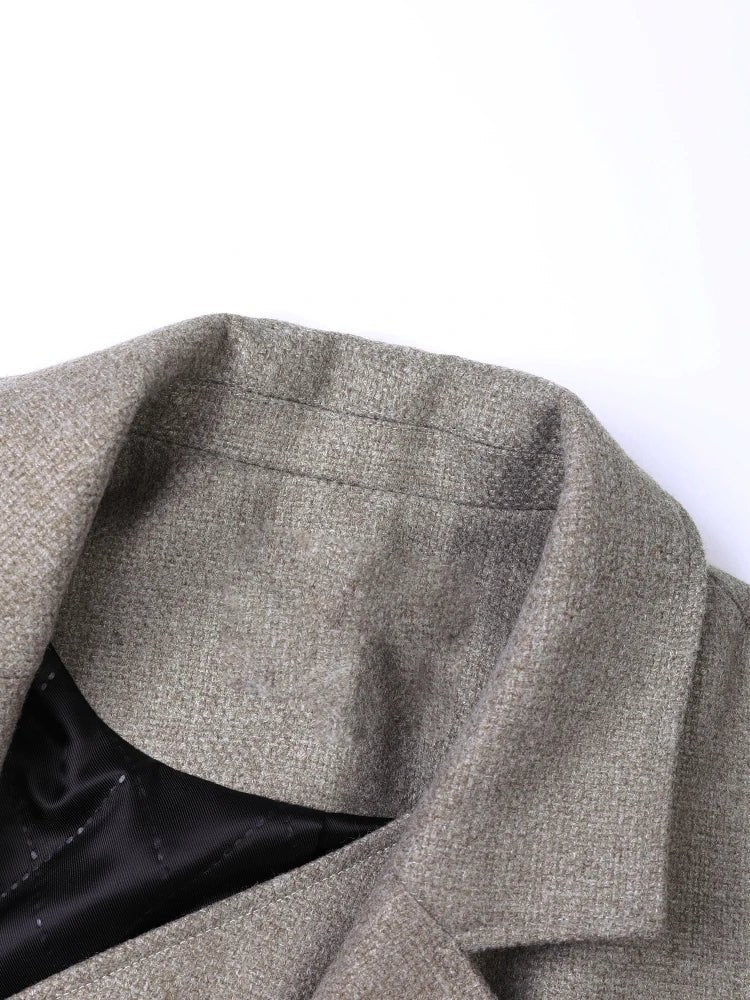 Gradient Print Woolen Blazer