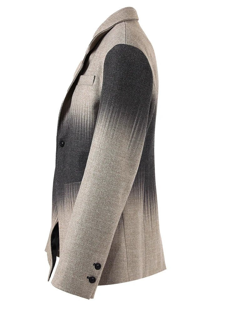 Gradient Print Woolen Blazer
