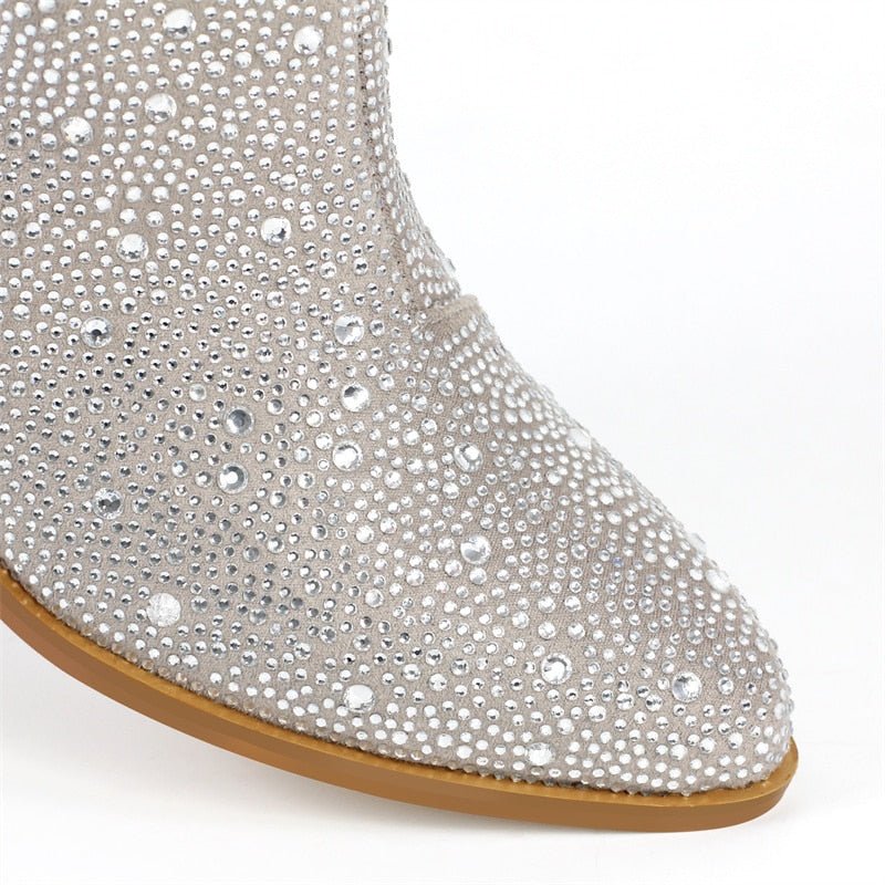Gradient Rhinestone Cowboy Boots