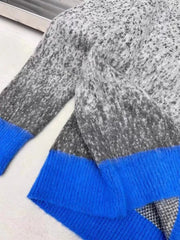 Gradient Round Neck Knit Sweater