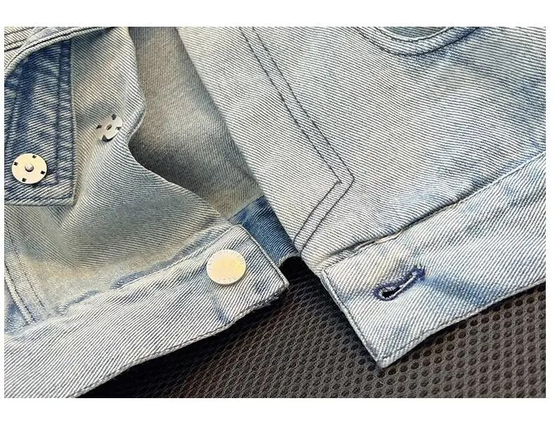 Gradient Sleeveless Denim Waistcoat