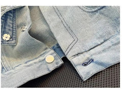 Gradient Sleeveless Denim Waistcoat