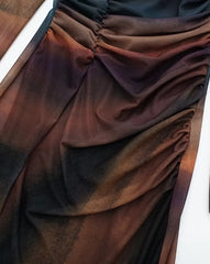 Gradient Tye Dye Mesh Dress