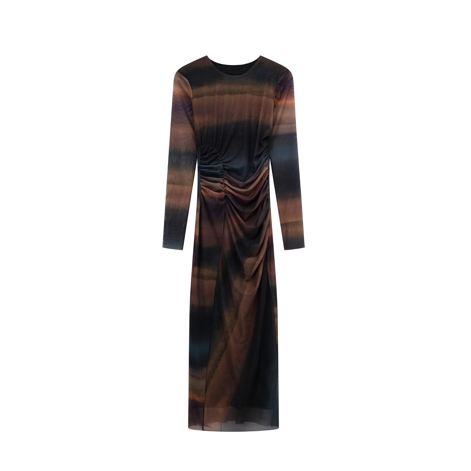 Gradient Tye Dye Mesh Dress
