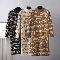 Graffiti Knit Dress
