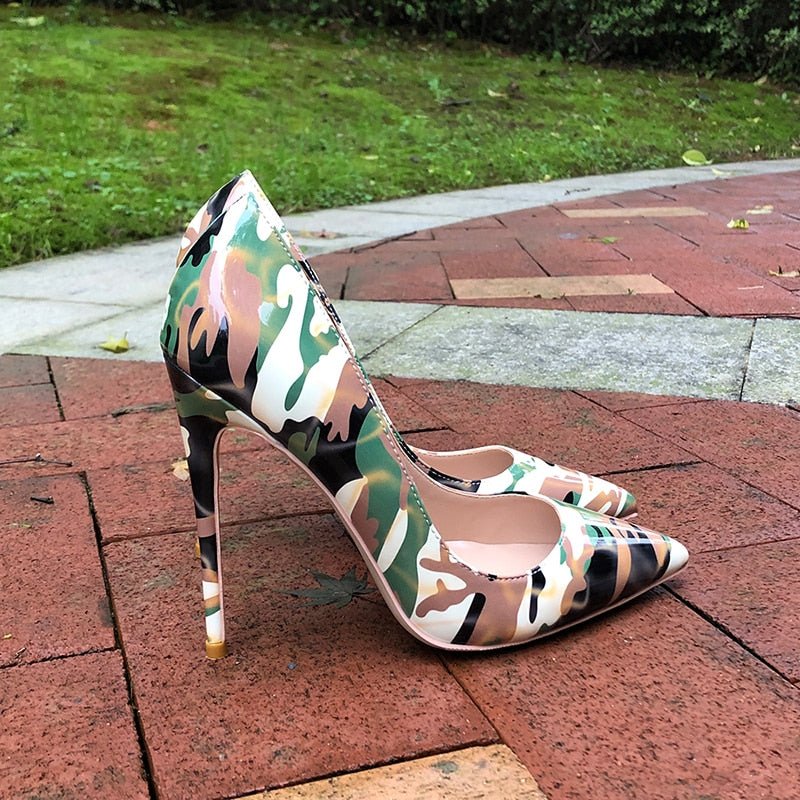 Green Camouflage Pumps