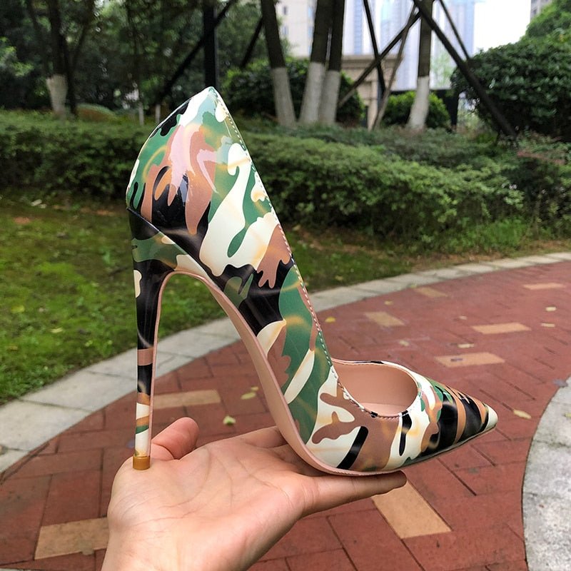 Green Camouflage Pumps