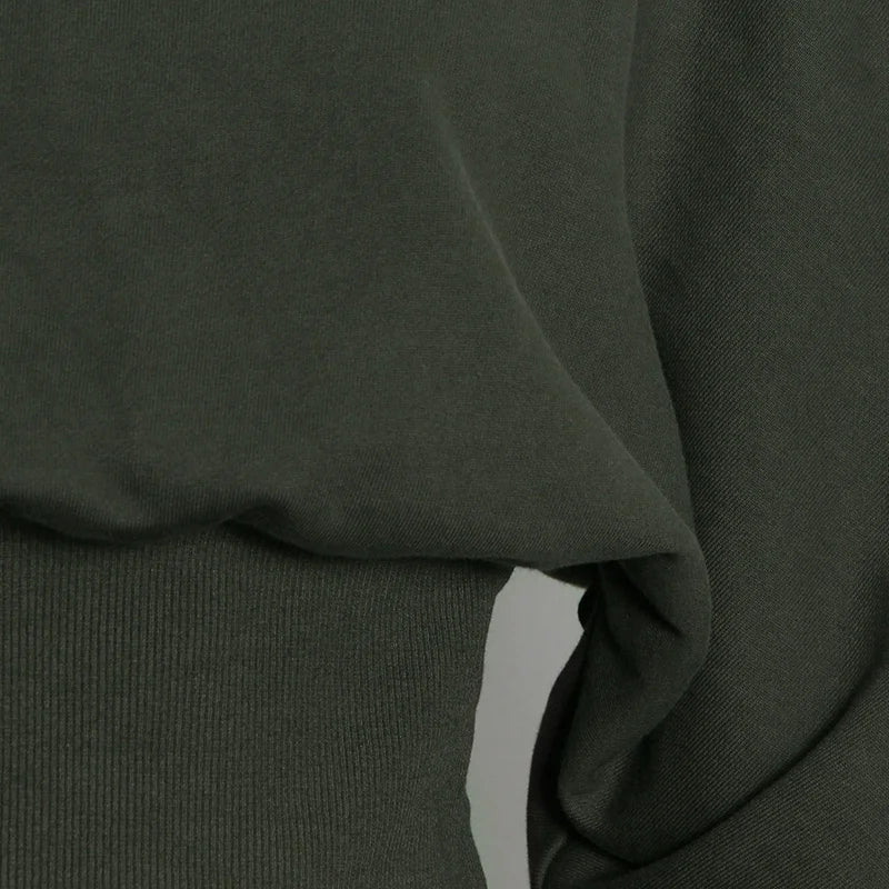 Green Gathered Waist Sweatshirt