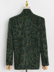 Green Leopard Blazer