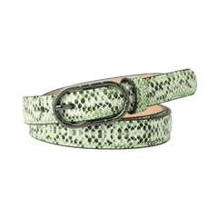 Green Python Faux Leather Belt
