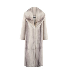 Grey Gradient Faux Fur Coat