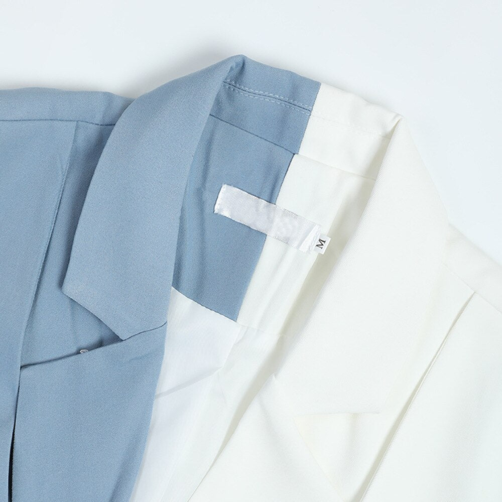 Half and Half Long Suit Jacket