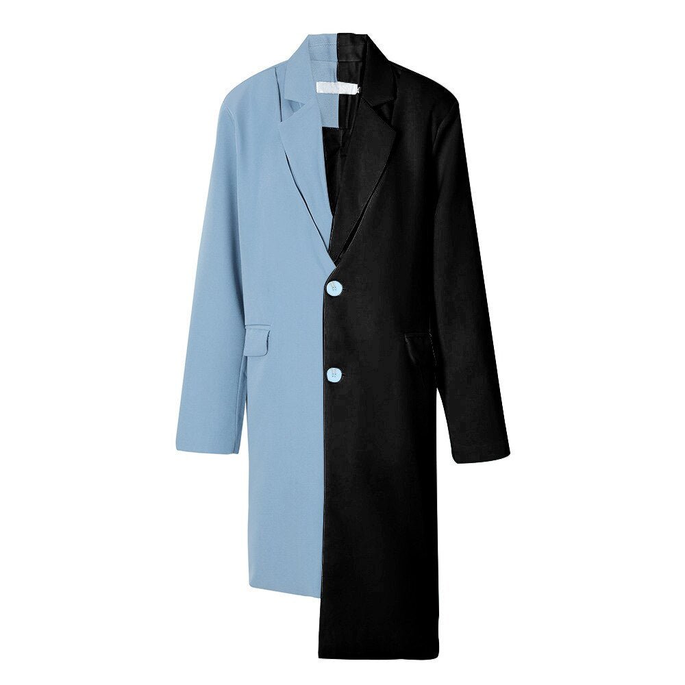Half and Half Long Suit Jacket