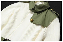 Half Puritan Belted Knit Sweater