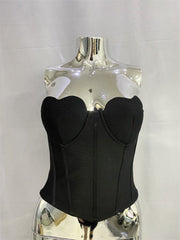 Heart Strapless Crop Corset Top - @styledbyhautexistence