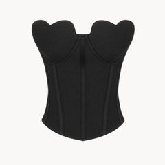 Heart Strapless Crop Corset Top - @styledbyhautexistence