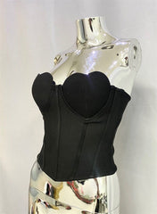 Heart Strapless Crop Corset Top - @styledbyhautexistence