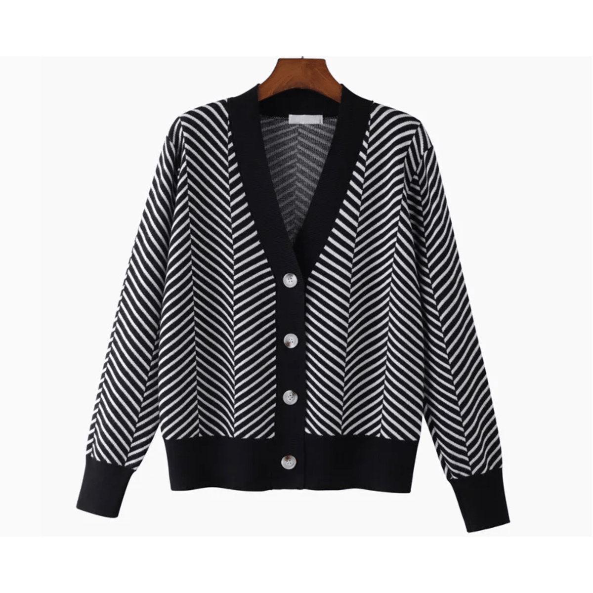 Herringbone Knit Loose Sweater