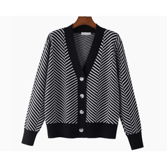 Herringbone Knit Loose Sweater