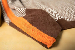 Herringbone Turtleneck Loose Sweater