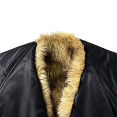 Hidden Rope Straps Faux Fur Coat