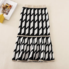 High Waist Knit Skirt