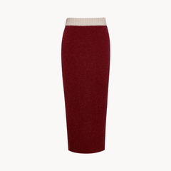 High Waist Wool Knit Skirt